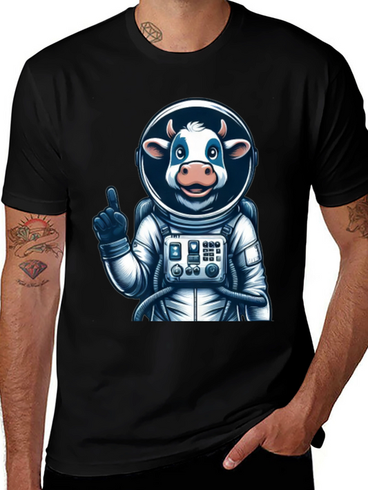 Cow Astronaut Graphic Tee - Out of This World Style