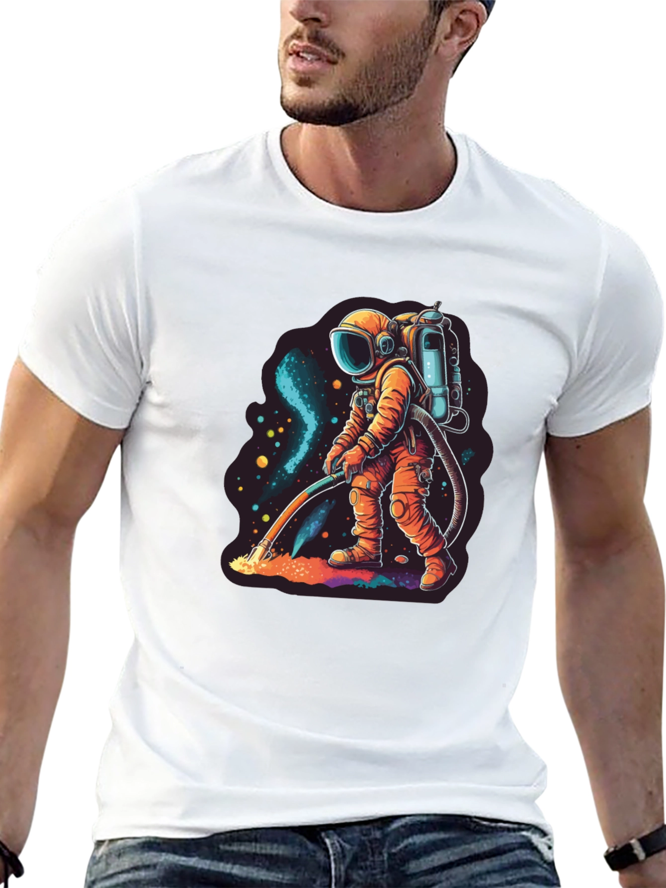 Astronaut Space Janitor T-Shirt - Funny Graphic Tee