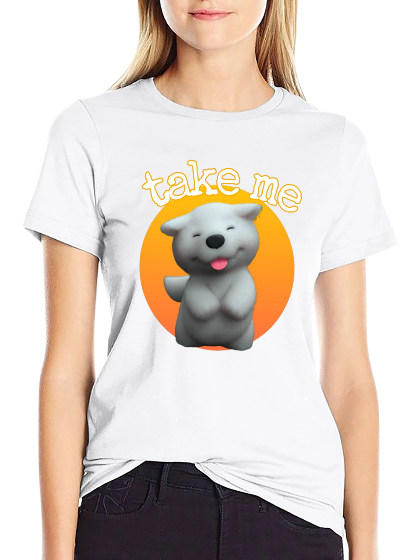 Cute Dog Graphic Tee - Take Me Design