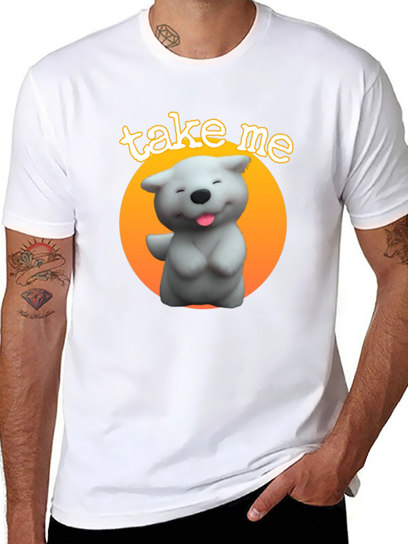 Cute Dog Graphic Tee - Take Me Design