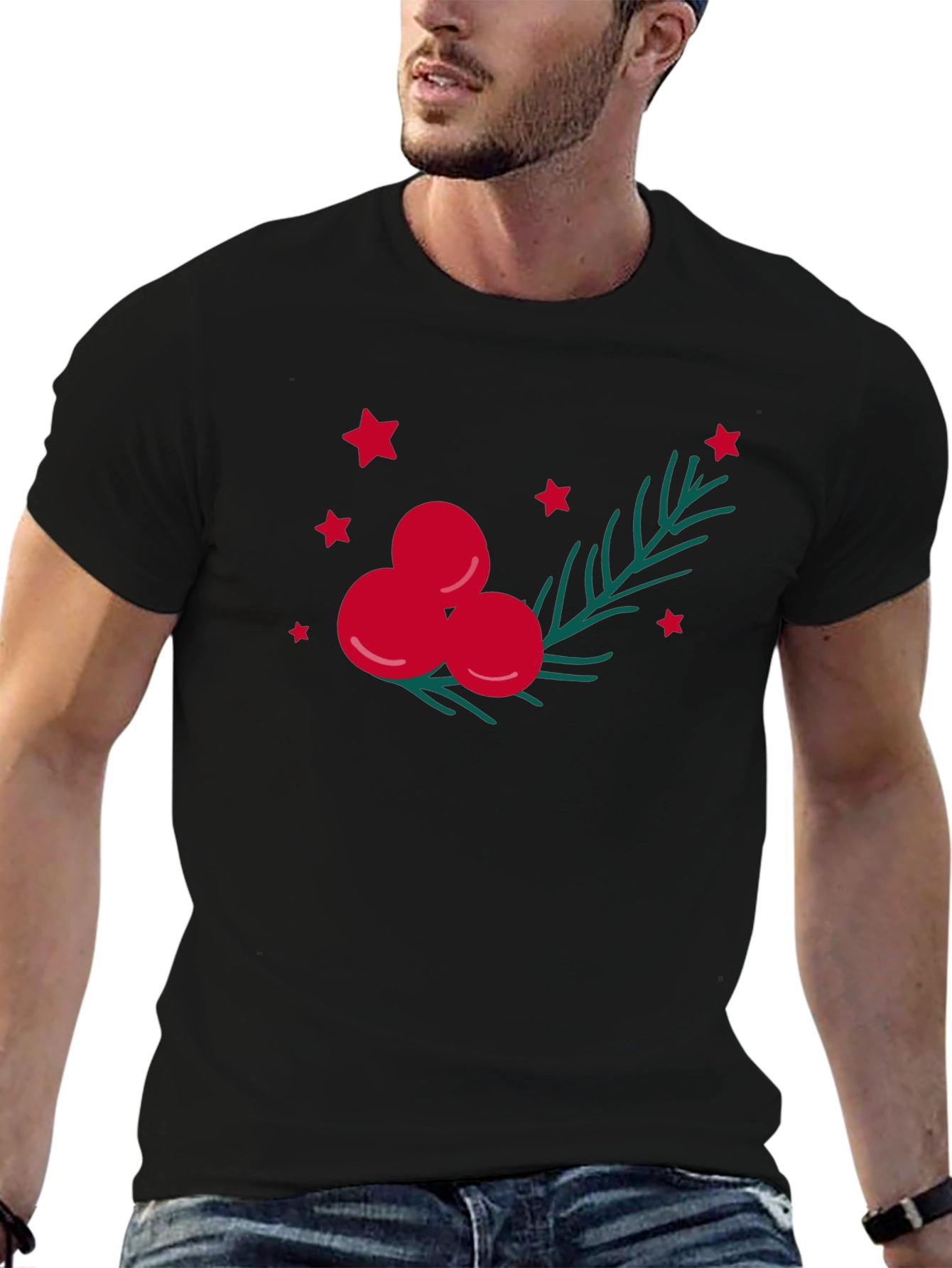 Festive Christmas Berry Graphic Tee