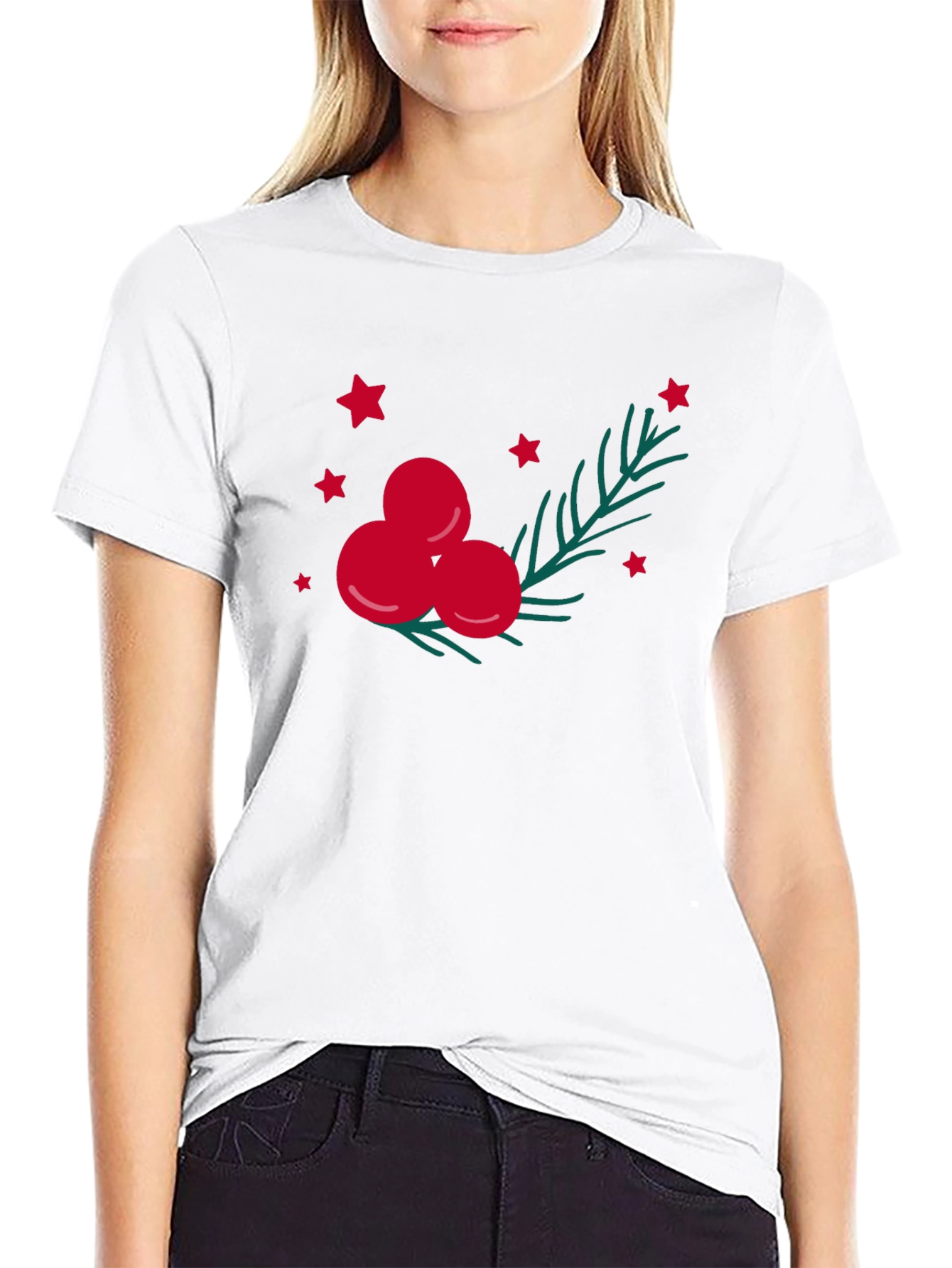 Festive Christmas Berry Graphic Tee
