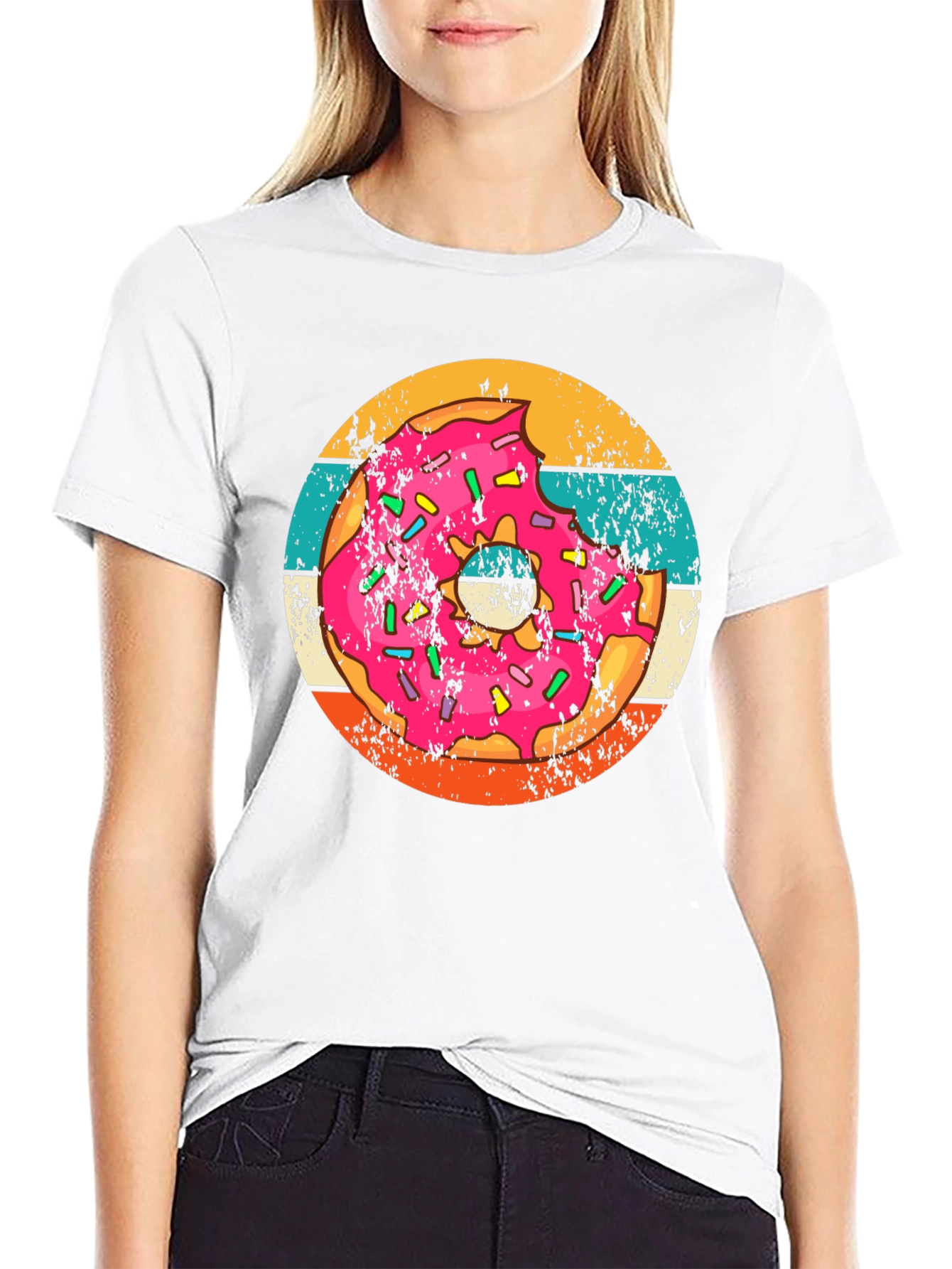 Retro Donut Graphic Tee - Trendy Comfort