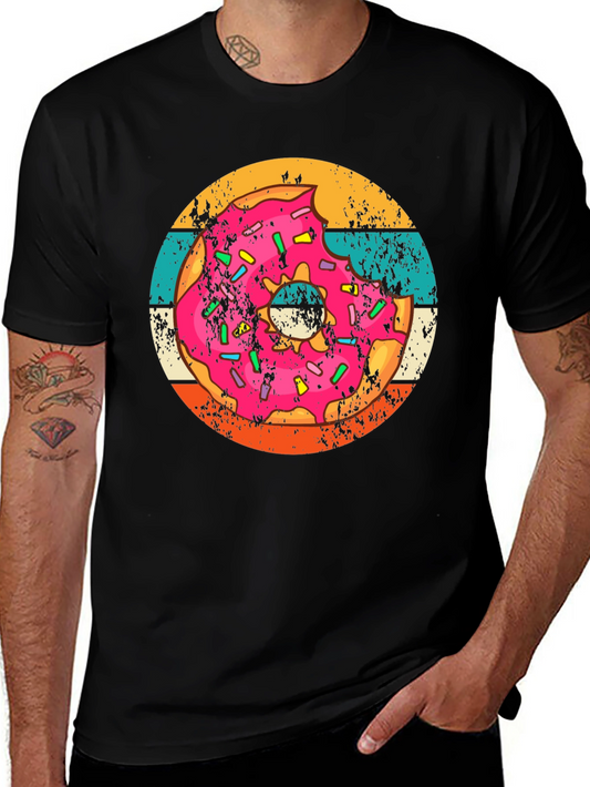Retro Donut Graphic Tee - Trendy Comfort