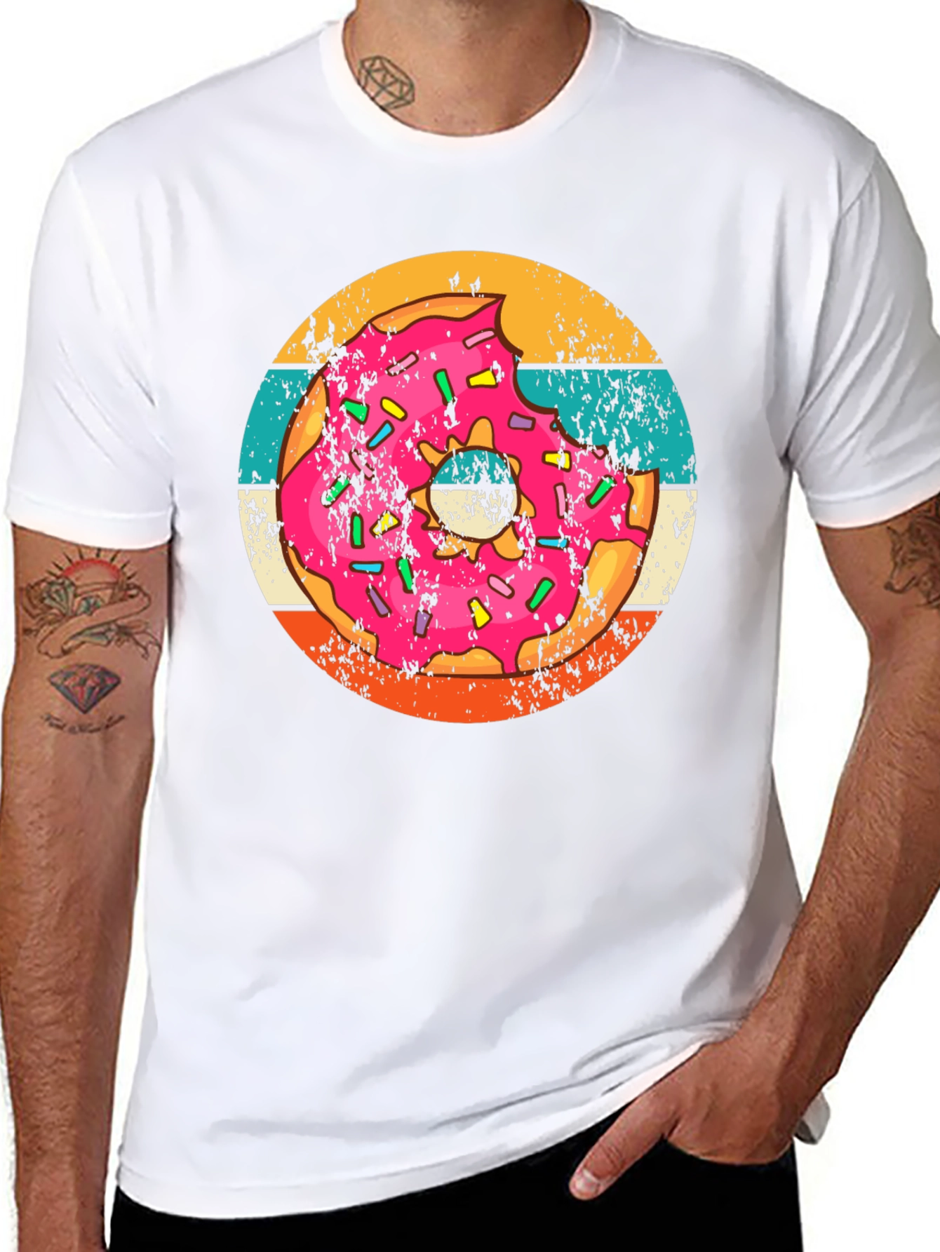 Retro Donut Graphic Tee - Trendy Comfort