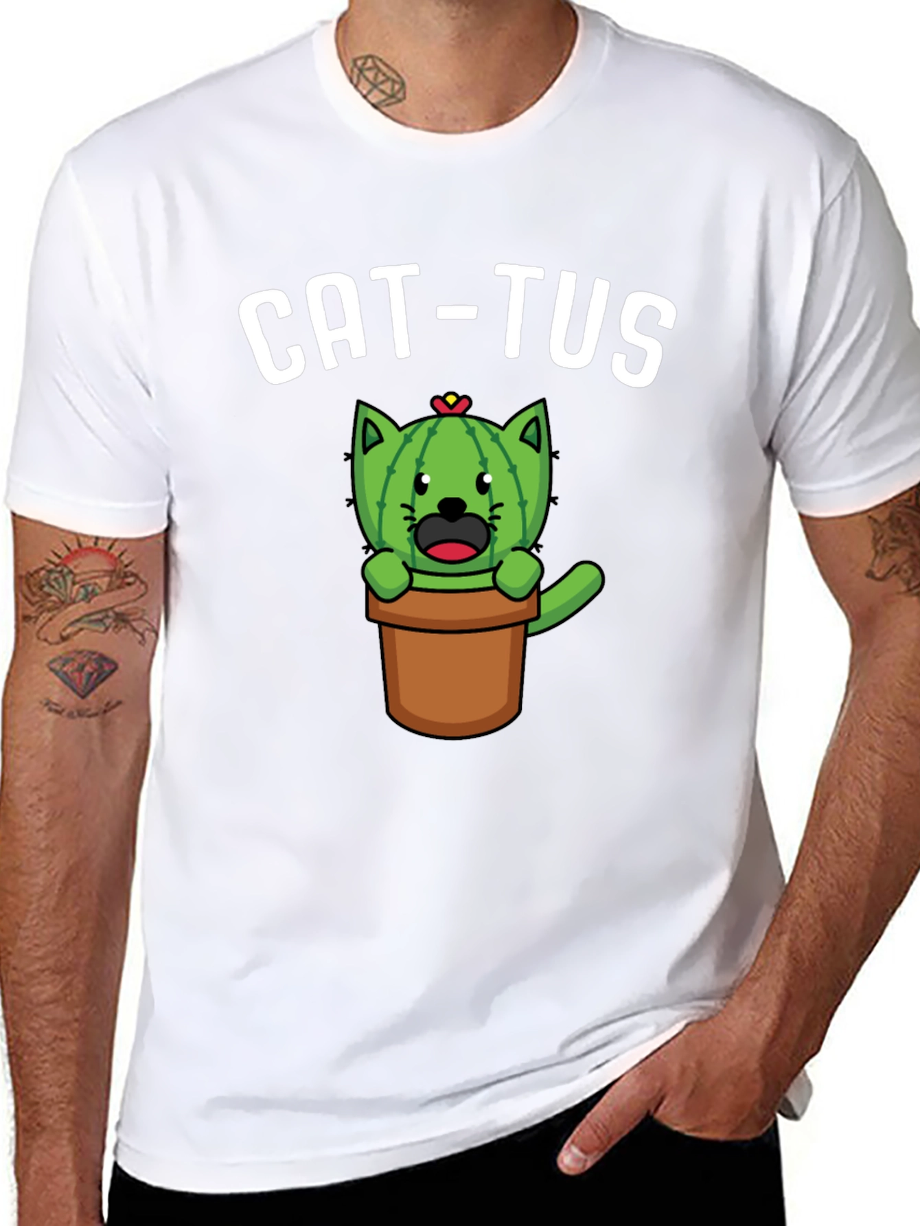 Cat-tus Funny Novelty T-Shirt