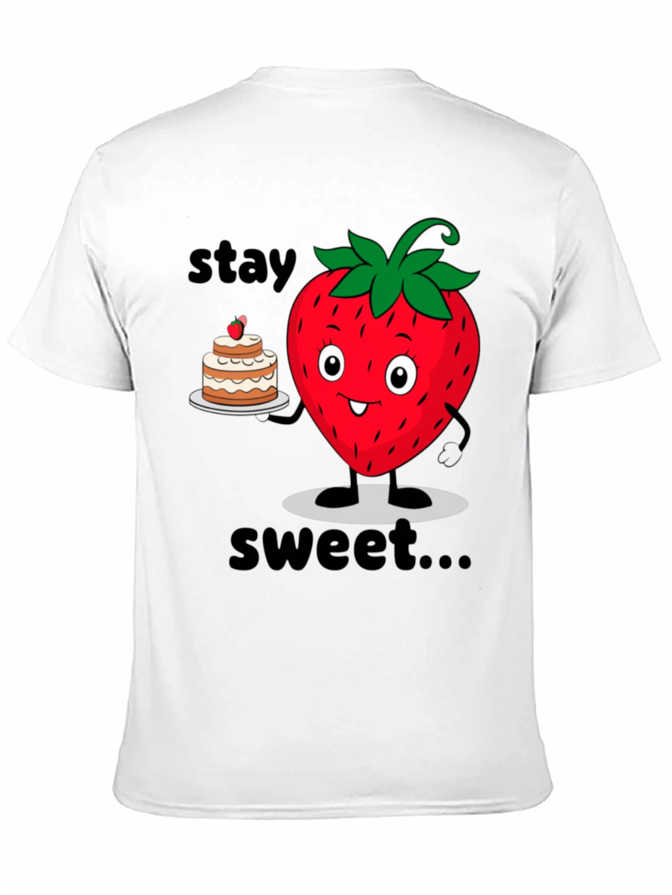 Stay Sweet Strawberry Cake Graphic Tee