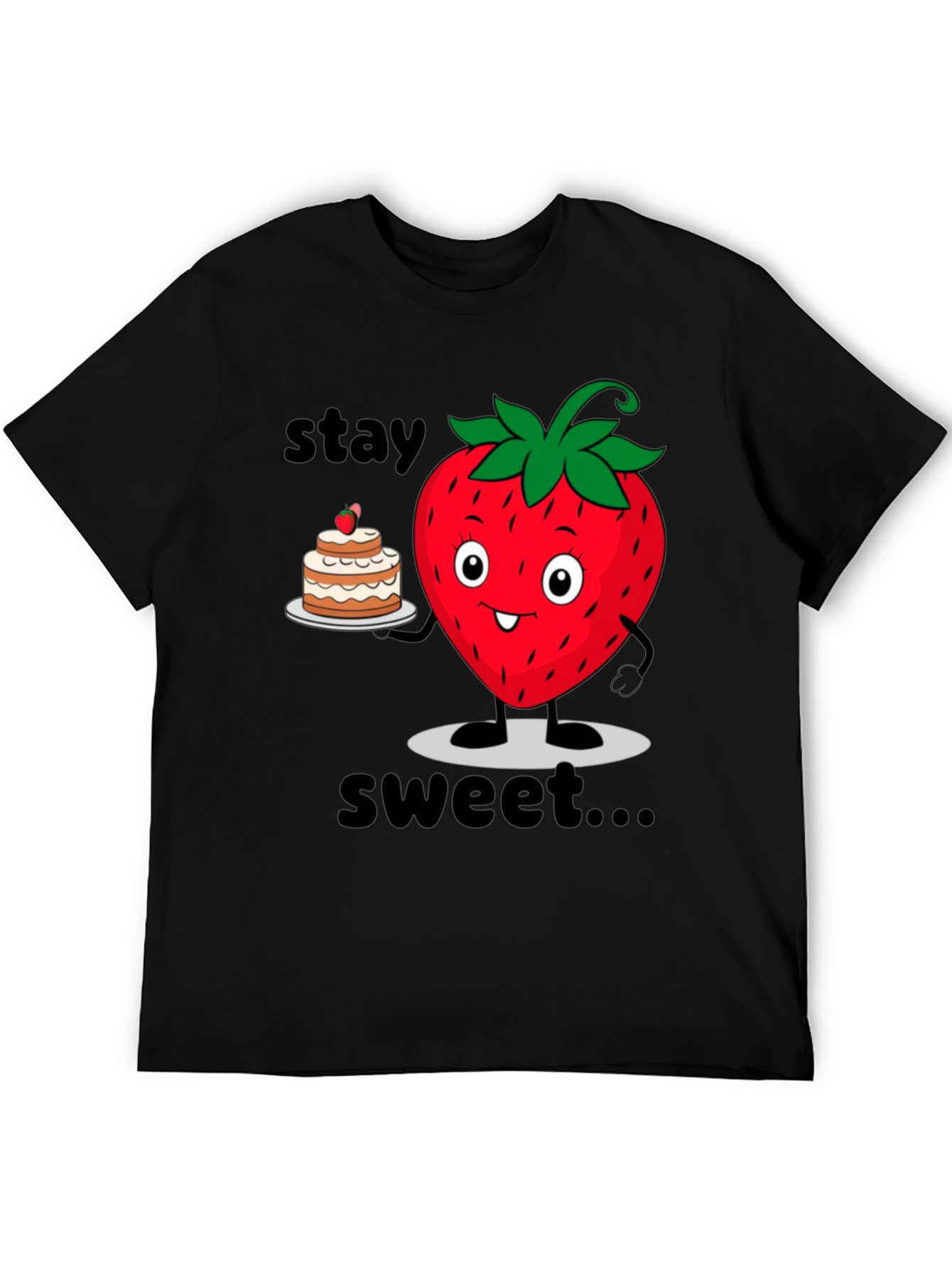 Stay Sweet Strawberry Cake Graphic Tee