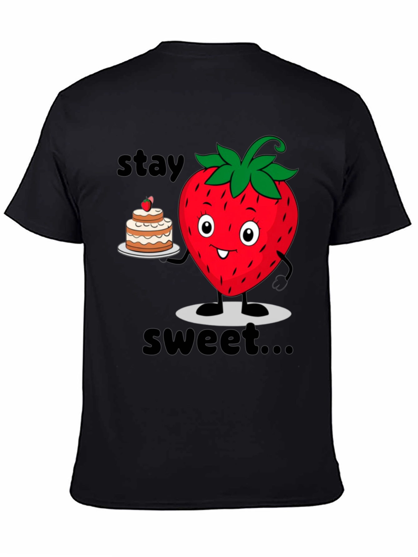 Stay Sweet Strawberry Cake Graphic Tee