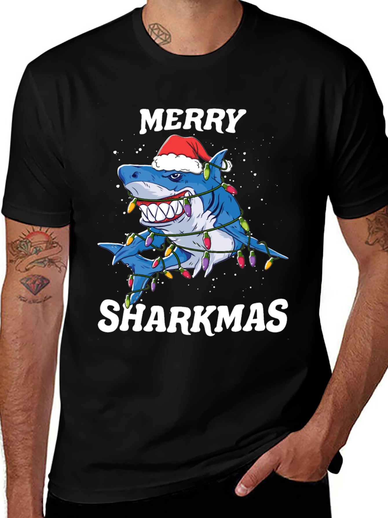 Merry Sharkmas Graphic T-Shirt