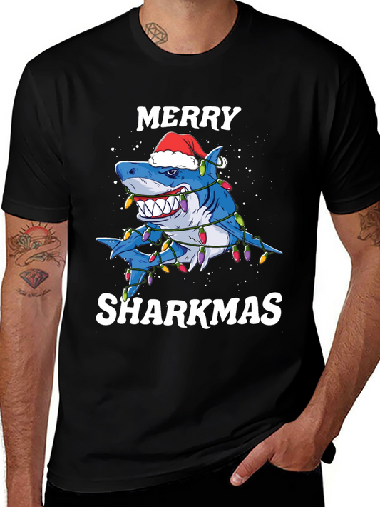 Merry Sharkmas Graphic T-Shirt