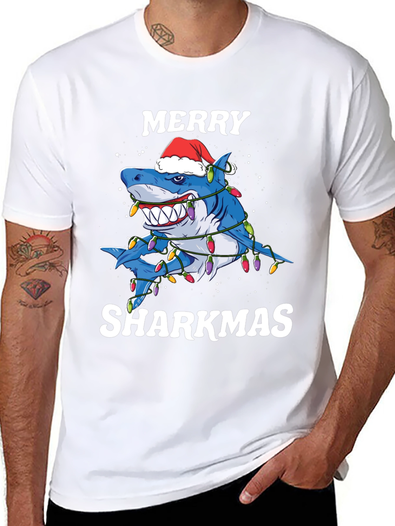 Merry Sharkmas Graphic T-Shirt