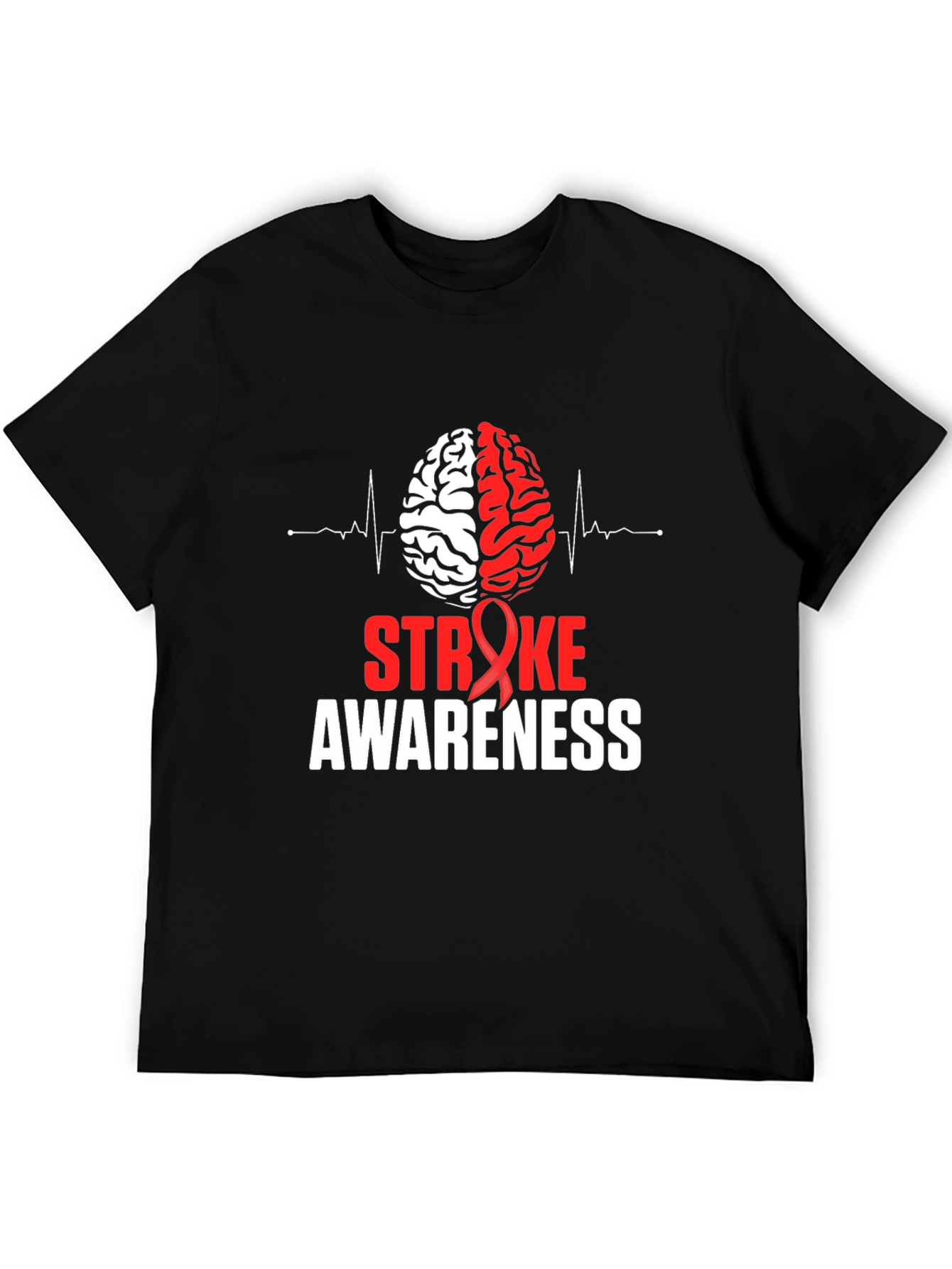 Stroke Awareness T-Shirt Brain Design Tee