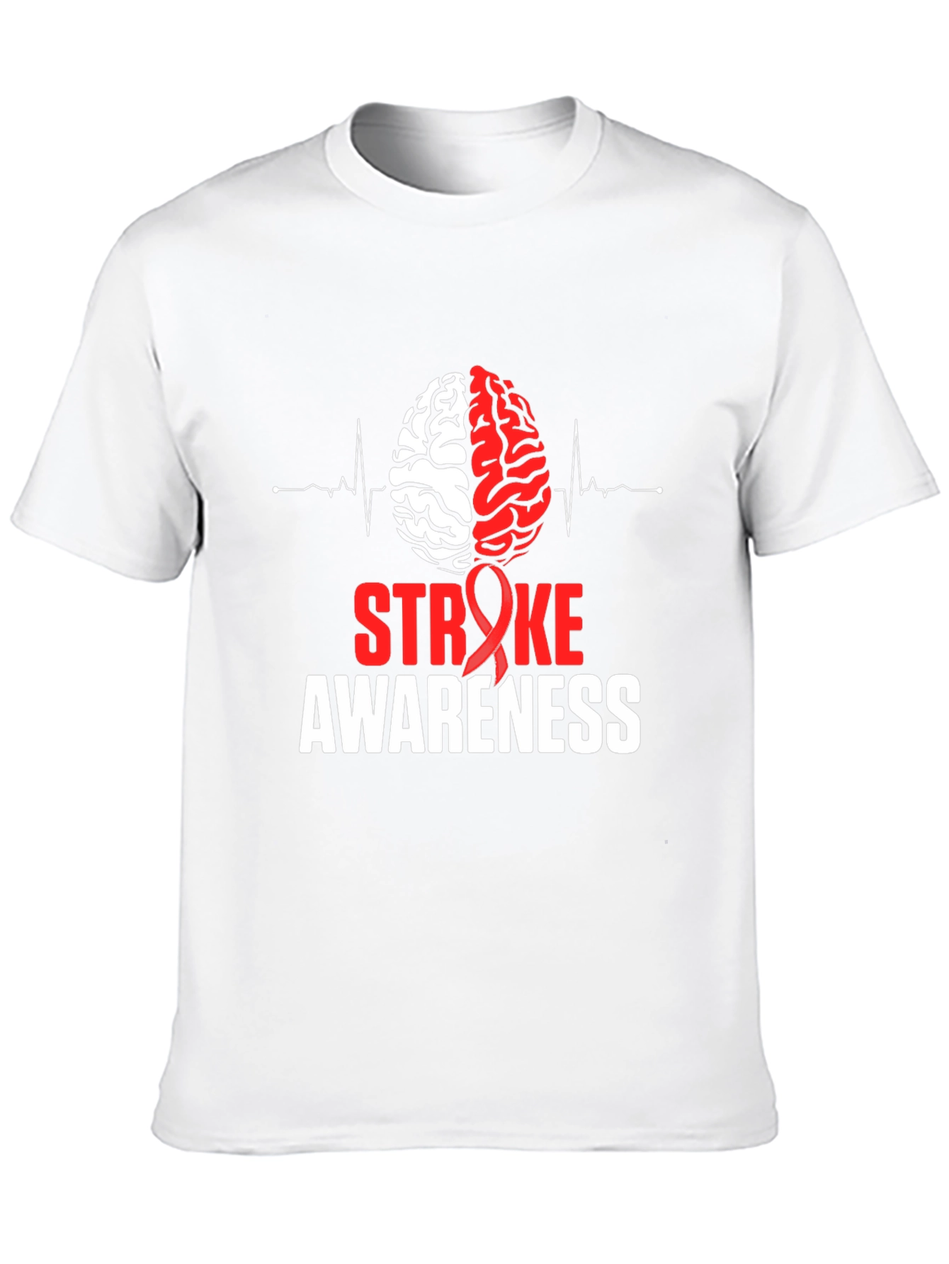 Stroke Awareness T-Shirt Brain Design Tee