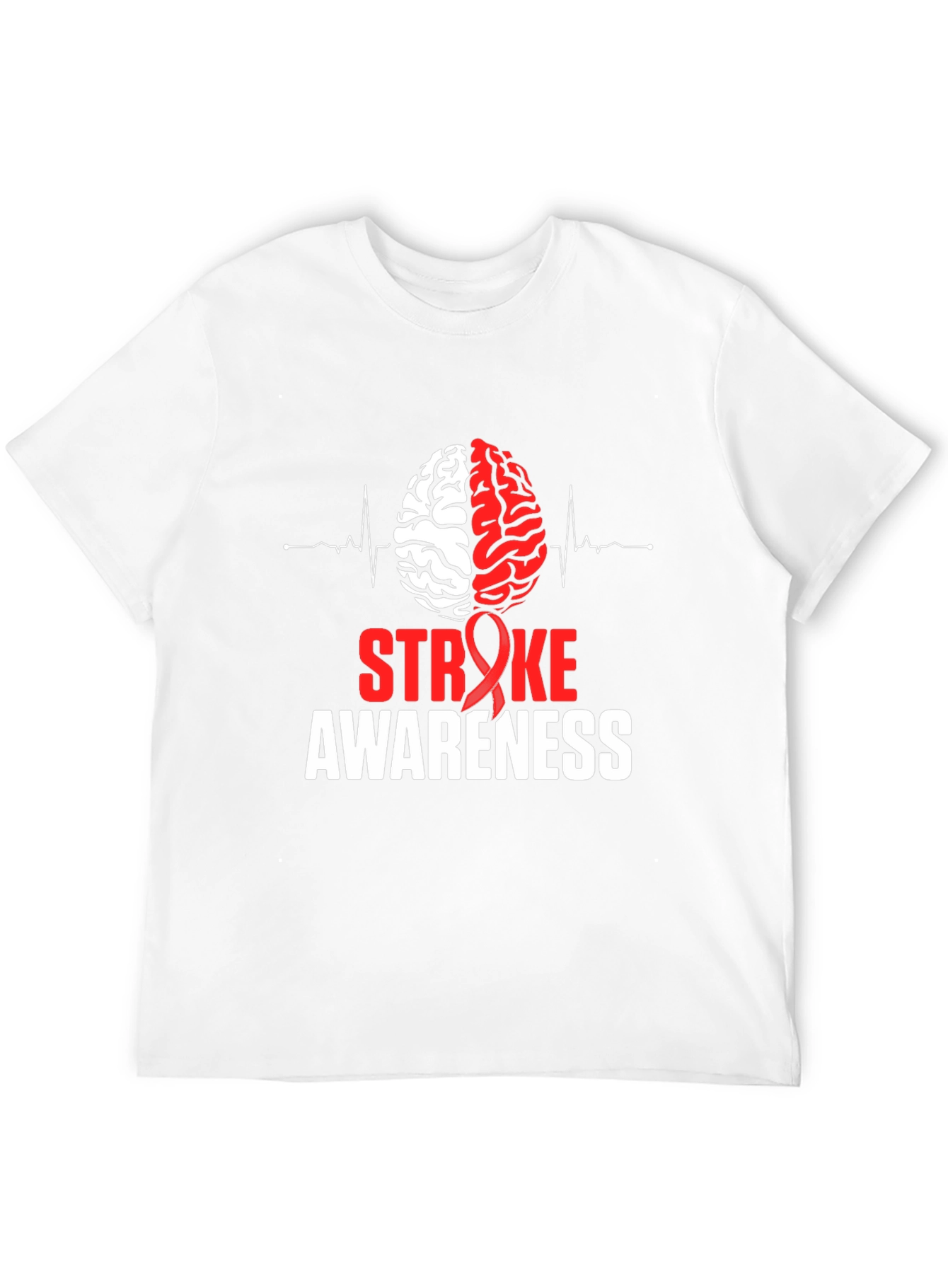 Stroke Awareness T-Shirt Brain Design Tee