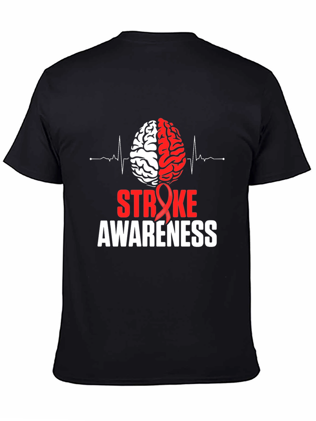 Stroke Awareness T-Shirt Brain Design Tee