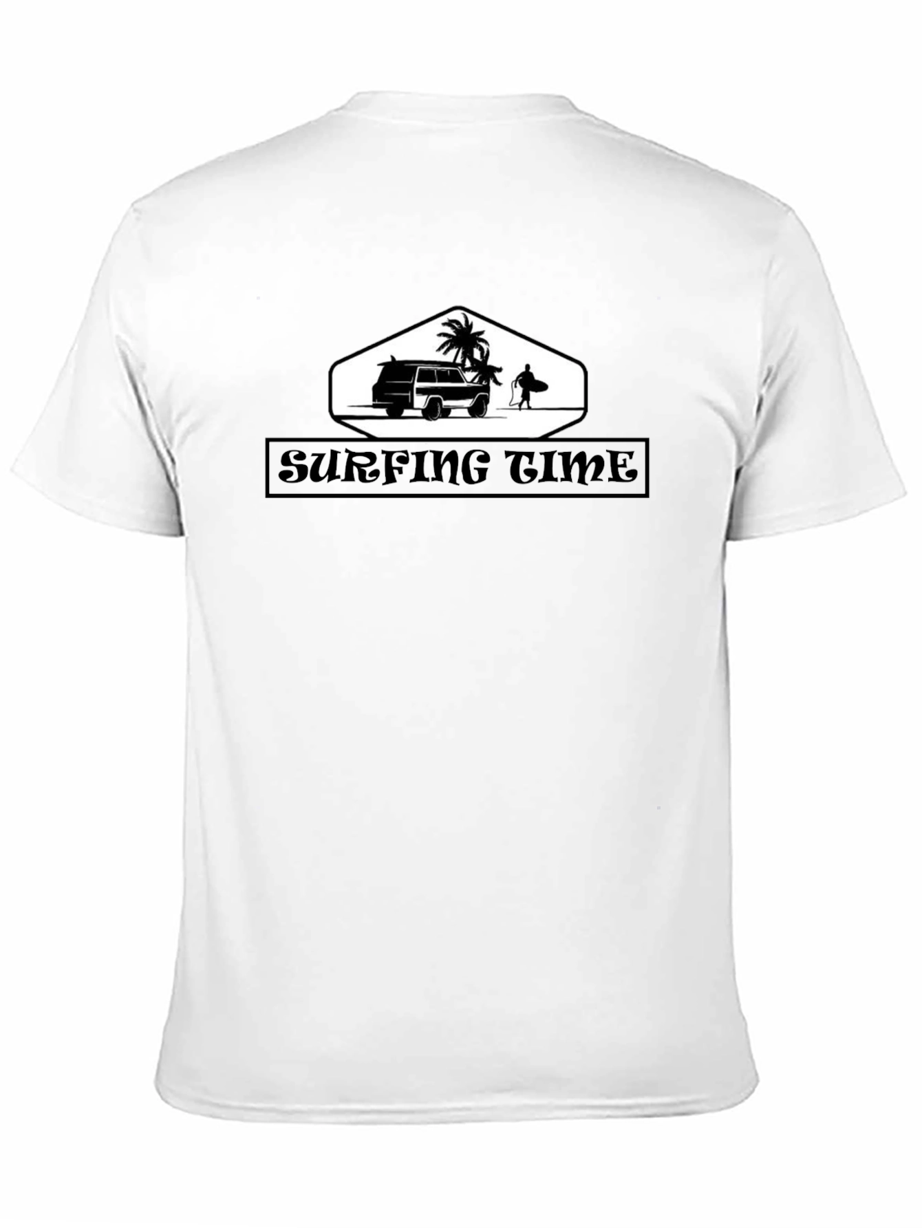 Surfing Time Black Graphic Tee
