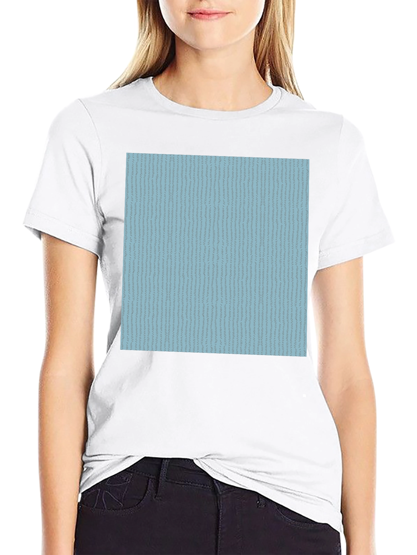 Modern Patterned T-Shirt - Casual Black Tee
