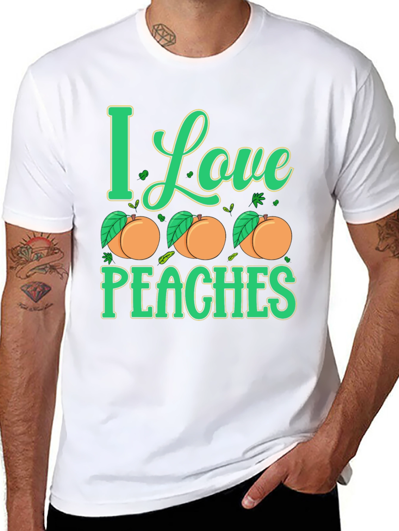 I Love Peaches Graphic T-Shirt