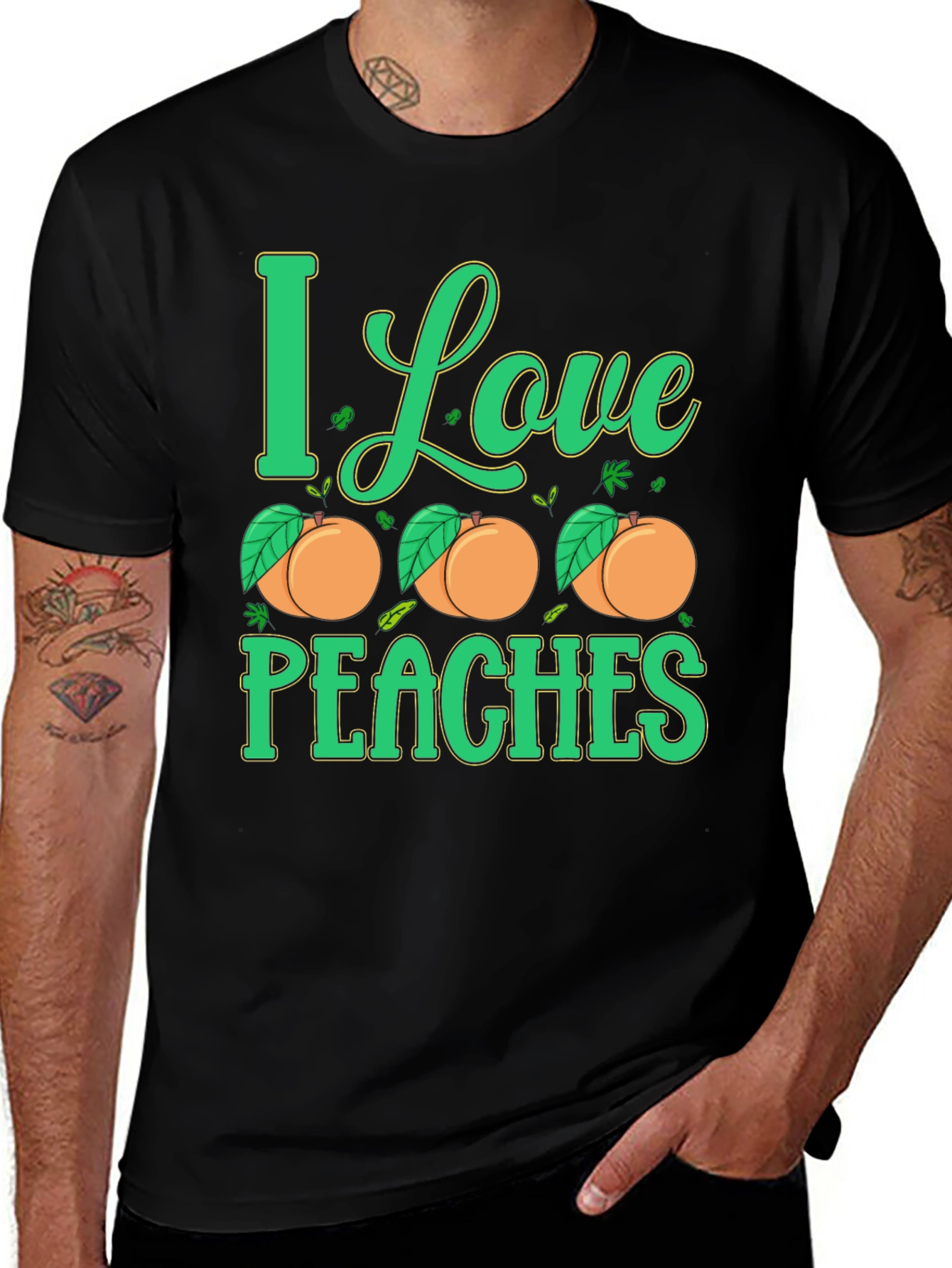 I Love Peaches Graphic T-Shirt