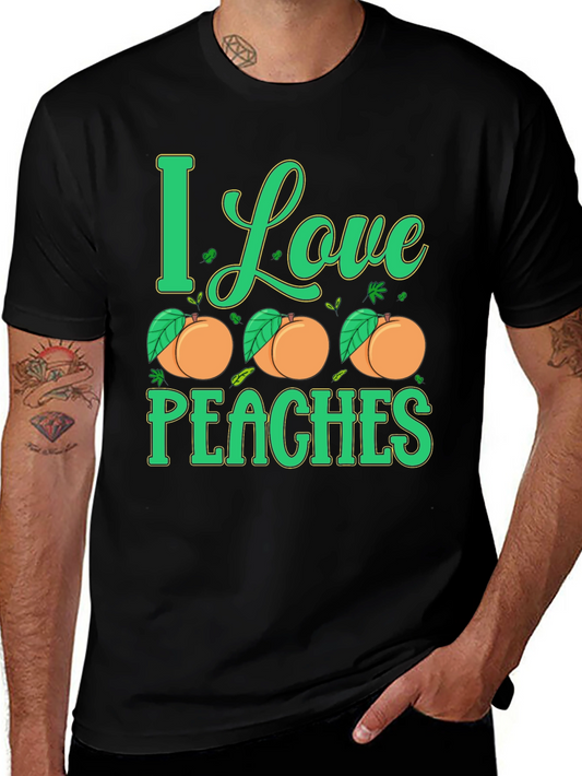 I Love Peaches Graphic T-Shirt