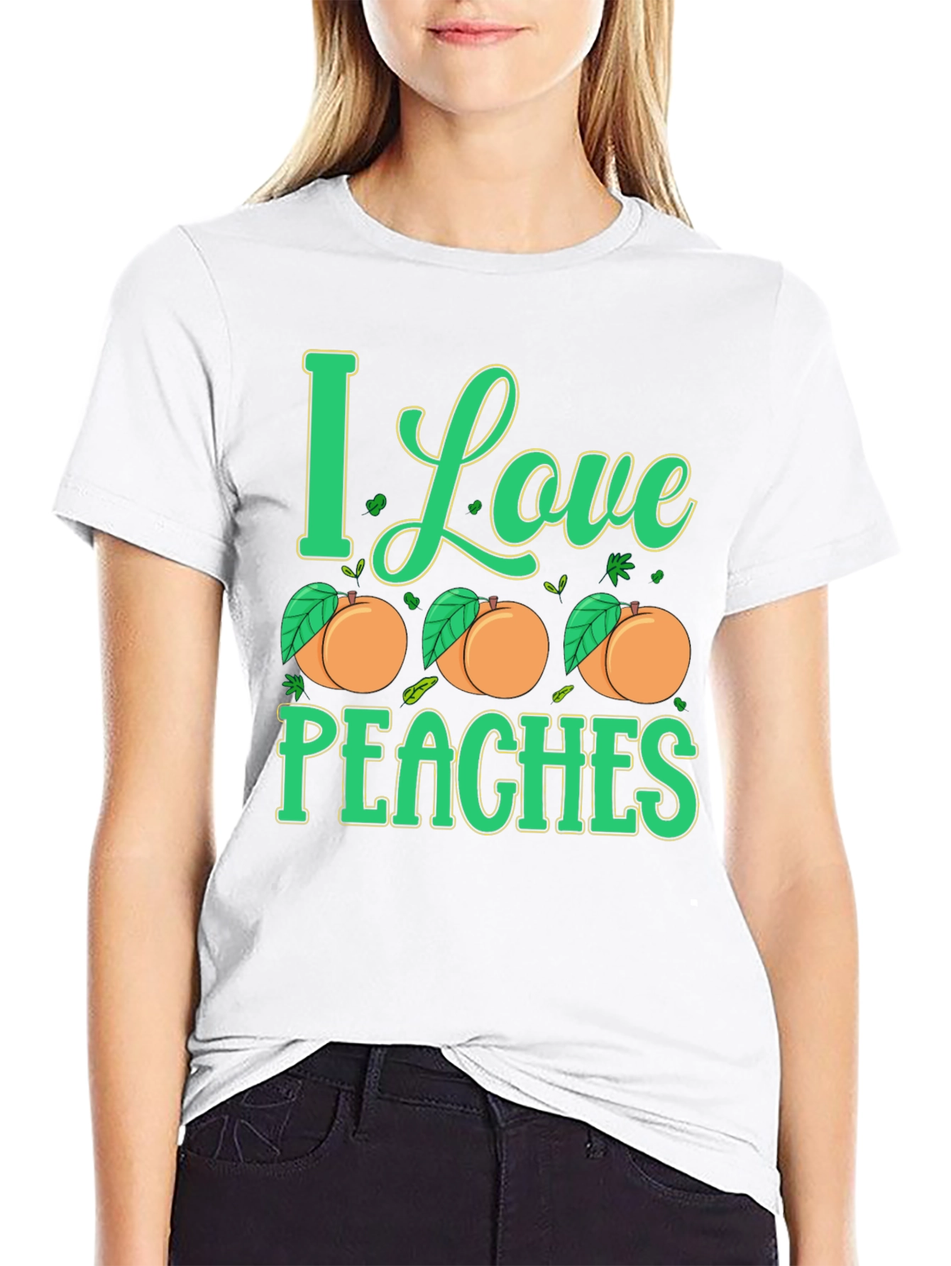 I Love Peaches Graphic T-Shirt