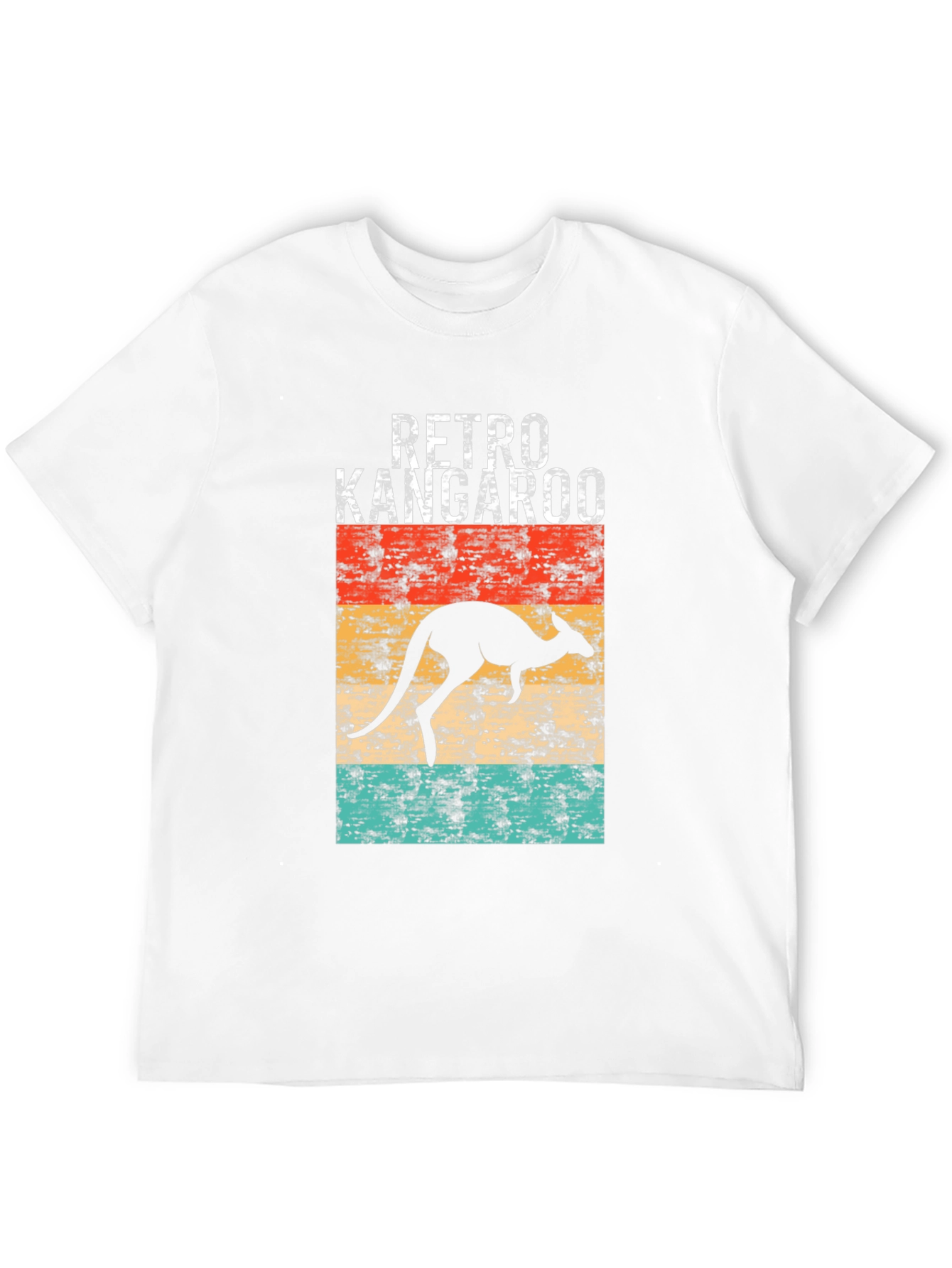 Retro Kangaroo Graphic Tee - Black