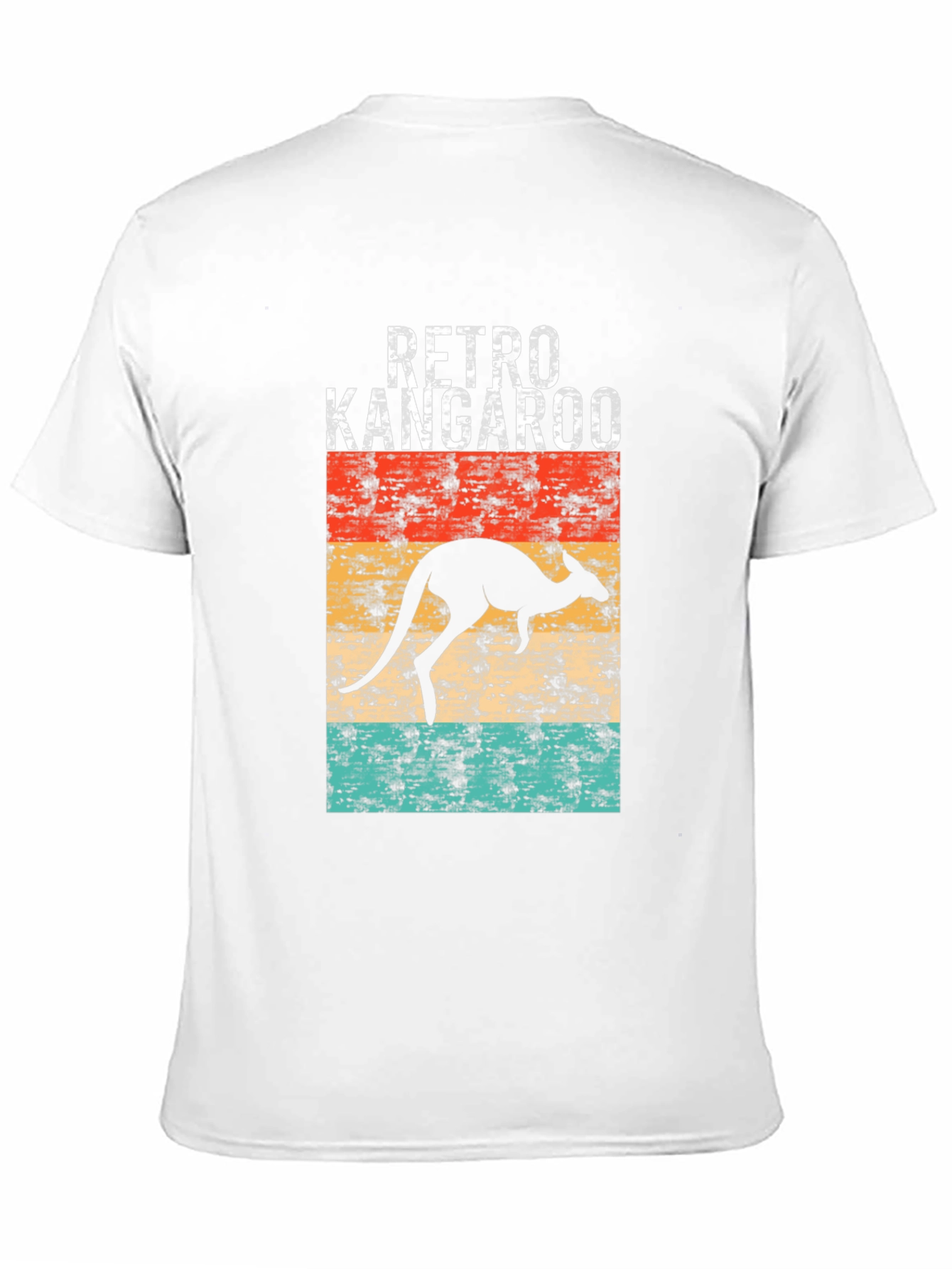 Retro Kangaroo Graphic Tee - Black