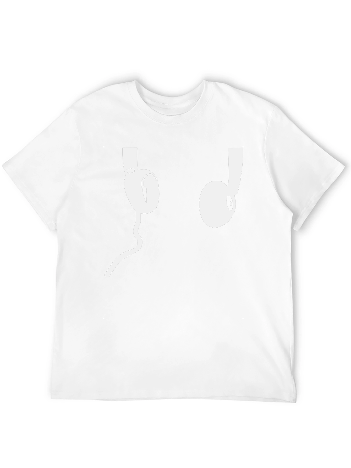 Cool Headphones Graphic Tee - Black Cotton T-Shirt