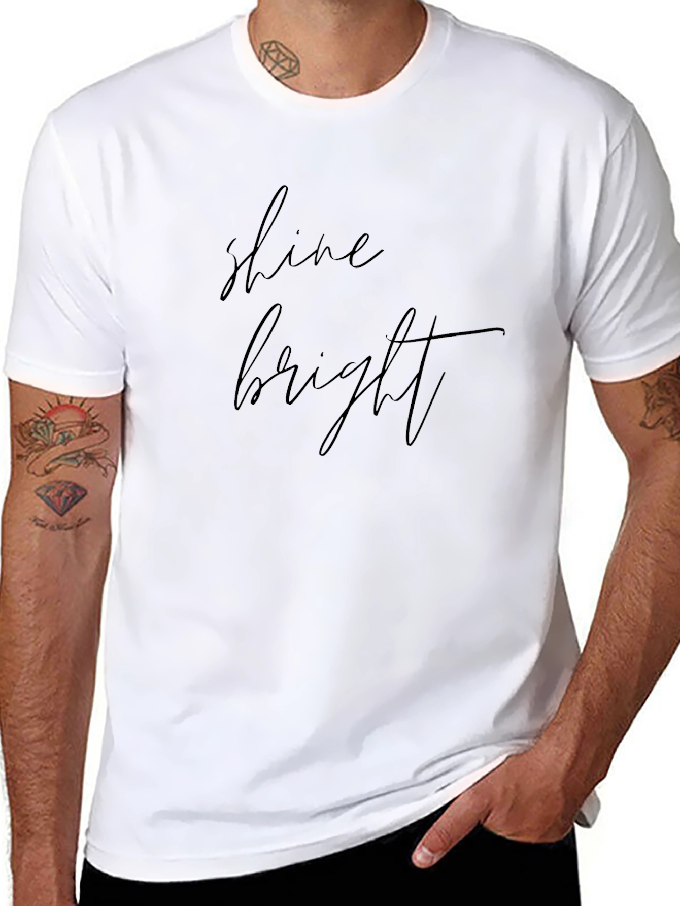 Shine Bright Black T-Shirt - Stylish & Comfortable
