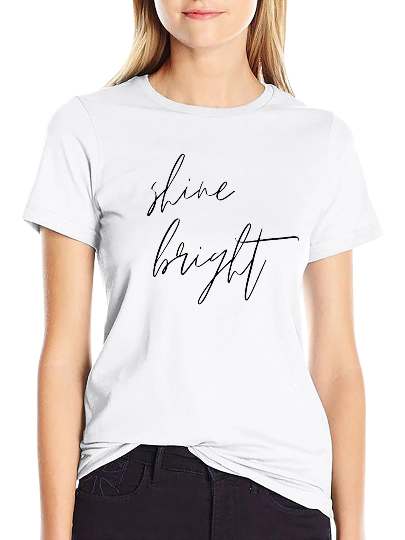 Shine Bright Black T-Shirt - Stylish & Comfortable