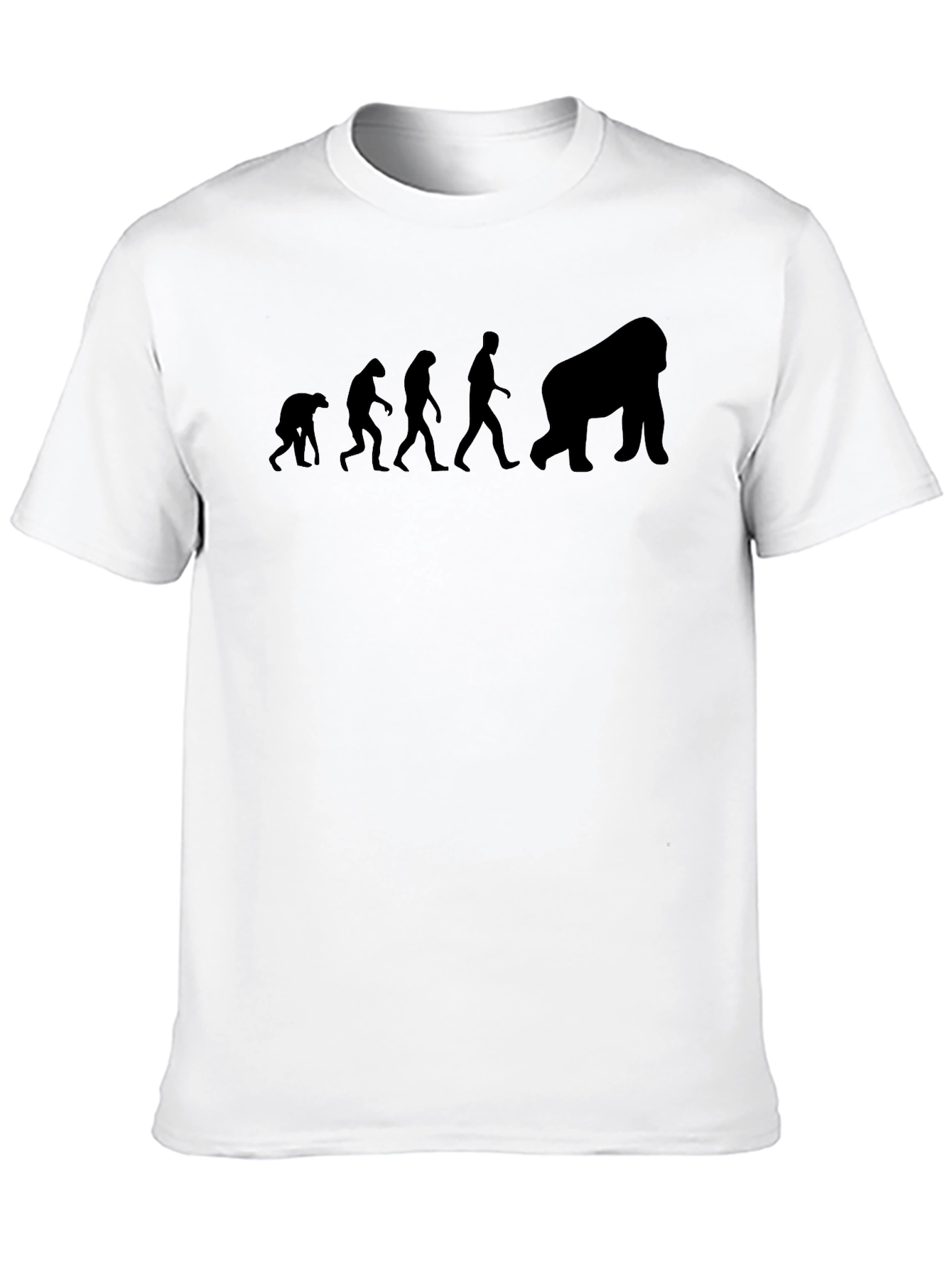 Evolution to Gorilla Graphic Black T-Shirt