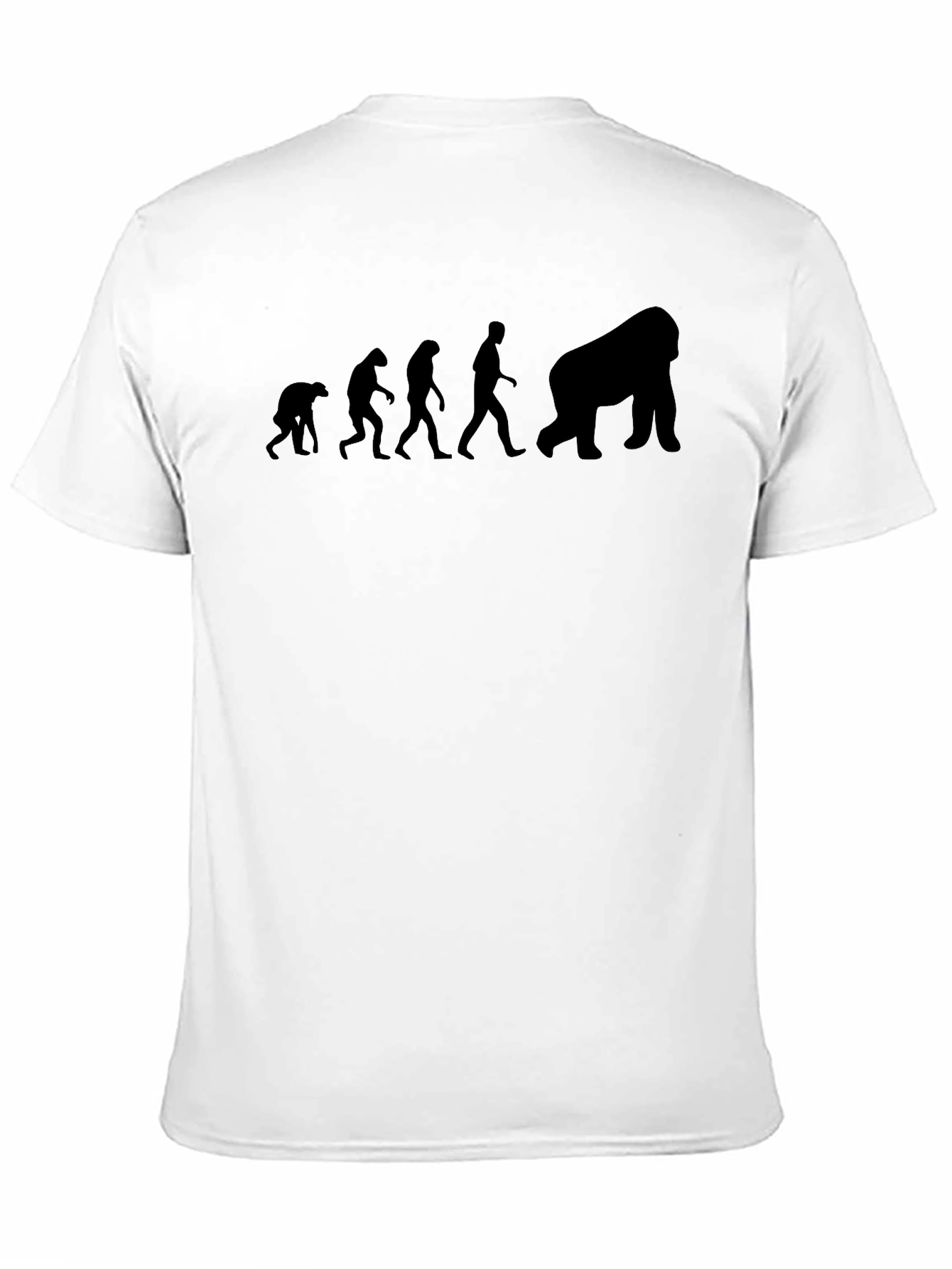 Evolution to Gorilla Graphic Black T-Shirt