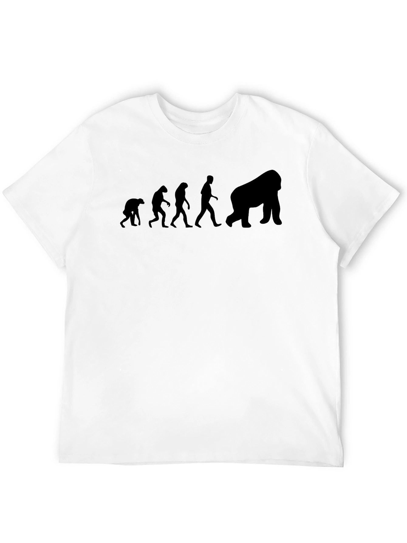 Evolution to Gorilla Graphic Black T-Shirt
