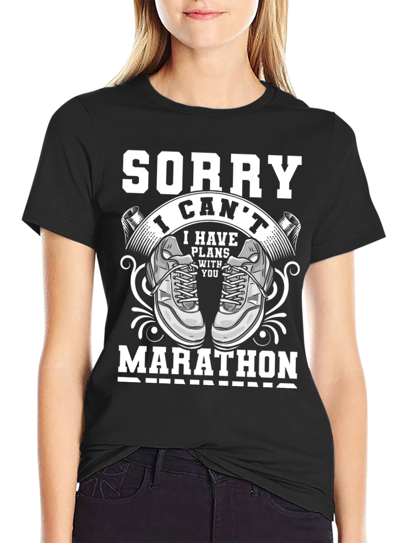 Funny Marathon Runner T-Shirt - Sorry I Cant