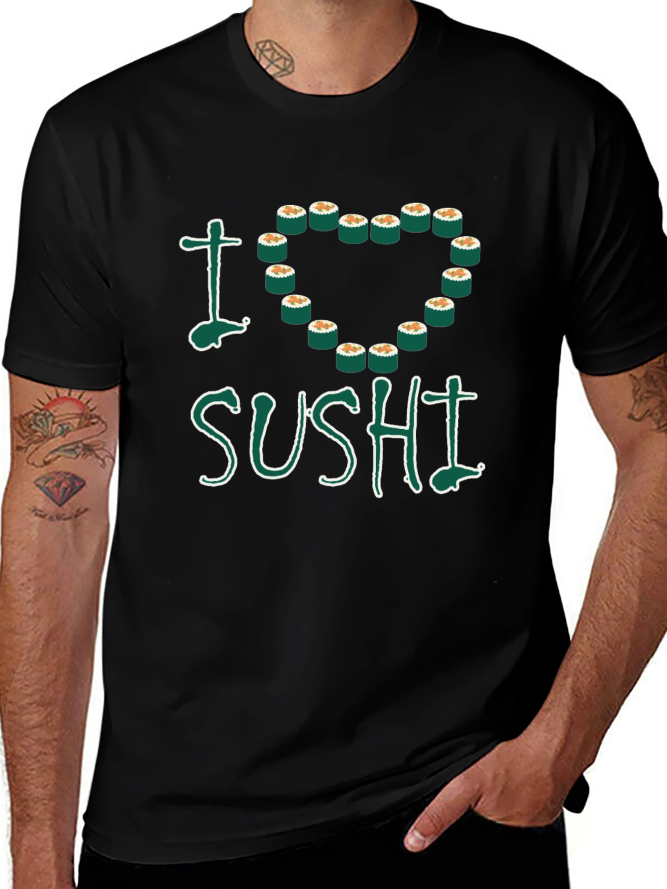 I Heart Sushi T-Shirt - Unisex Crew Neck