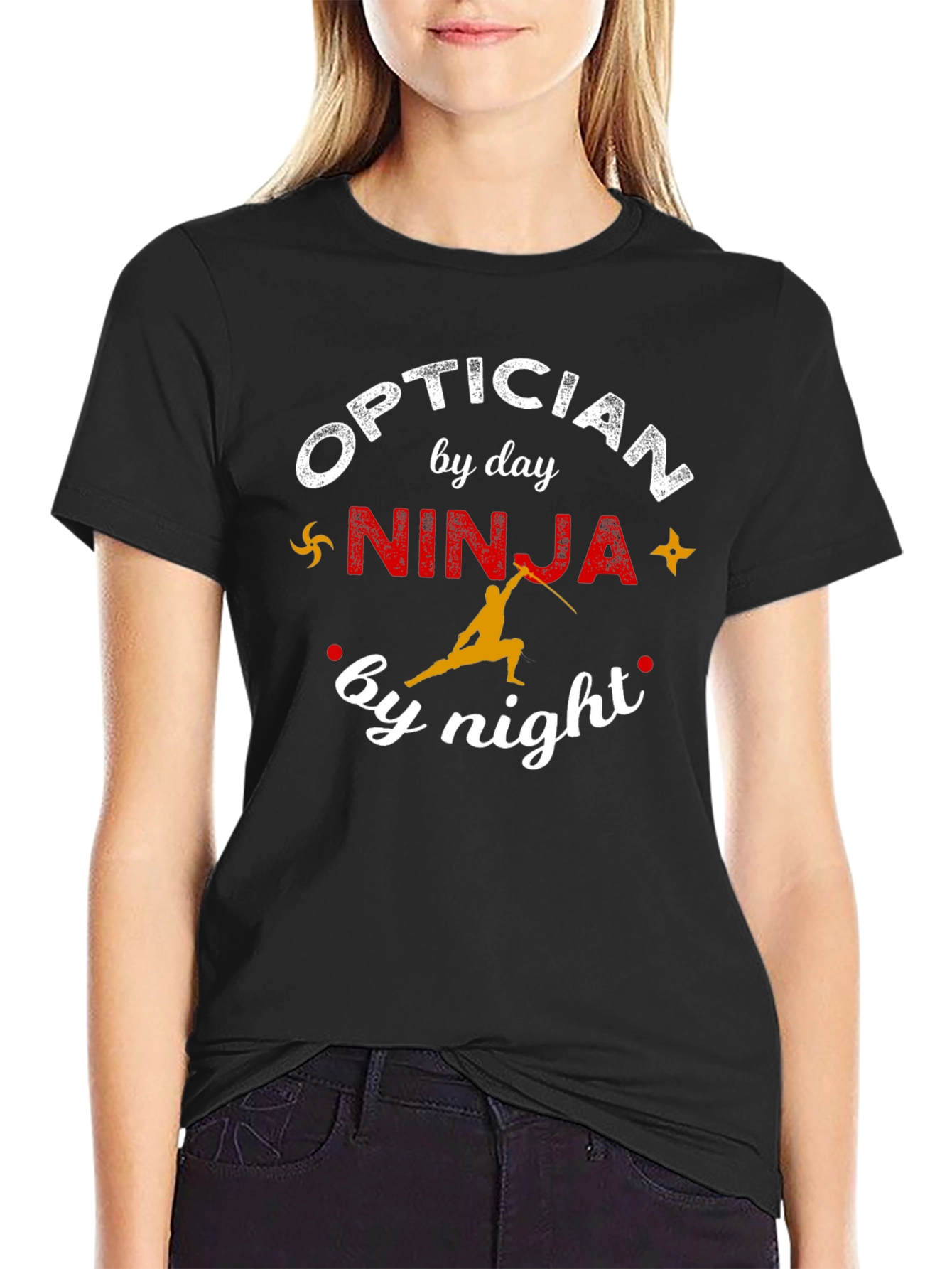 Optician Ninja Funny Graphic T-Shirt