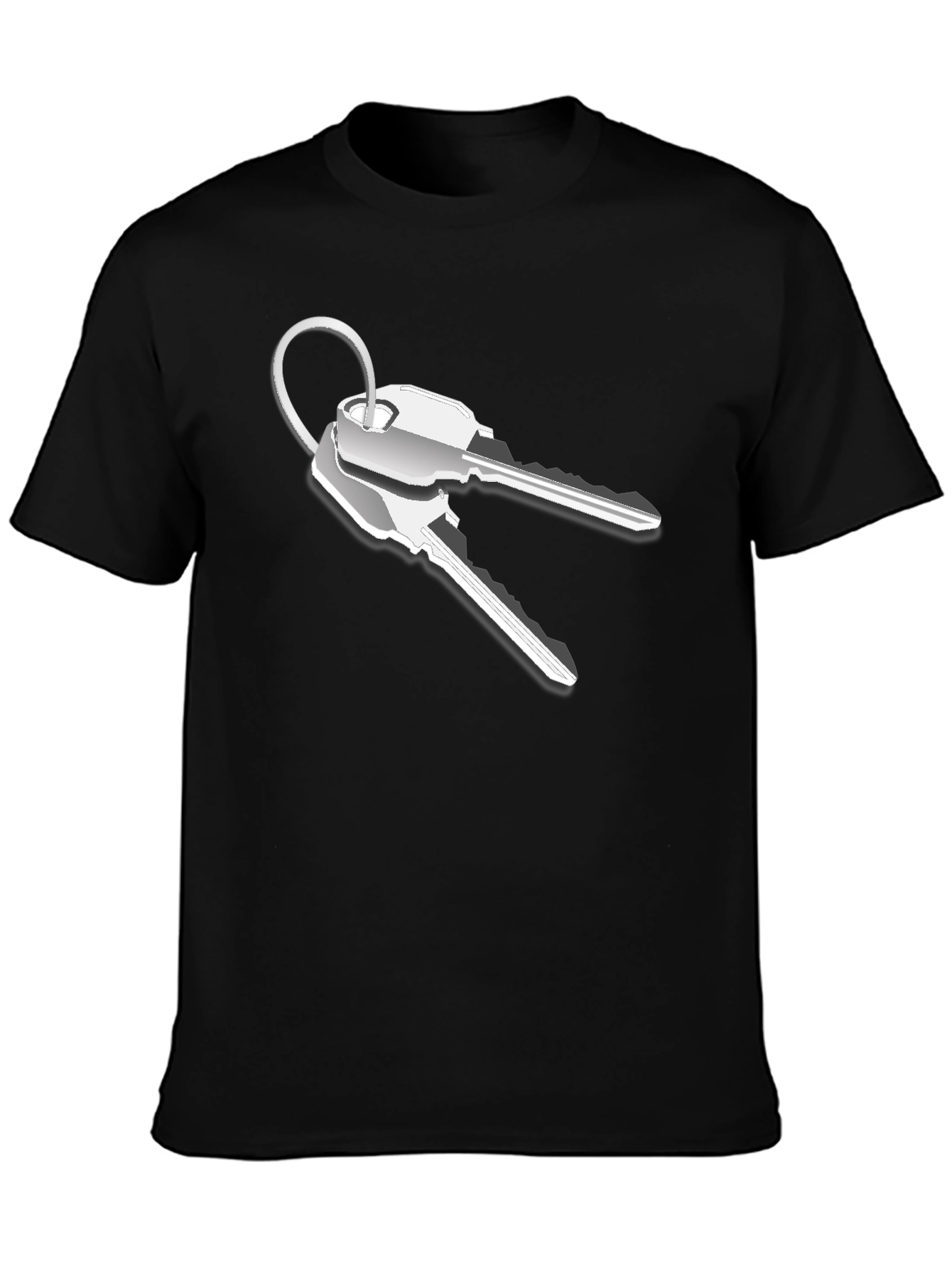 Novelty Keys Graphic T-Shirt - Black