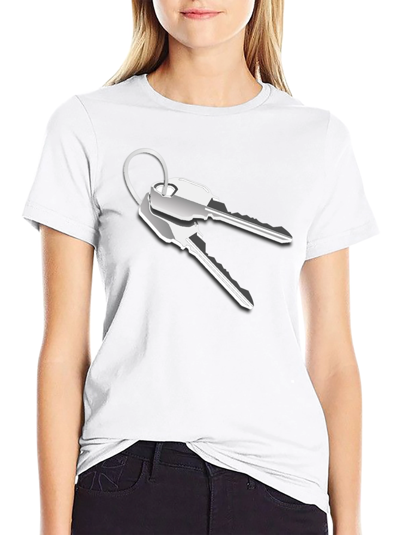 Novelty Keys Graphic T-Shirt - Black
