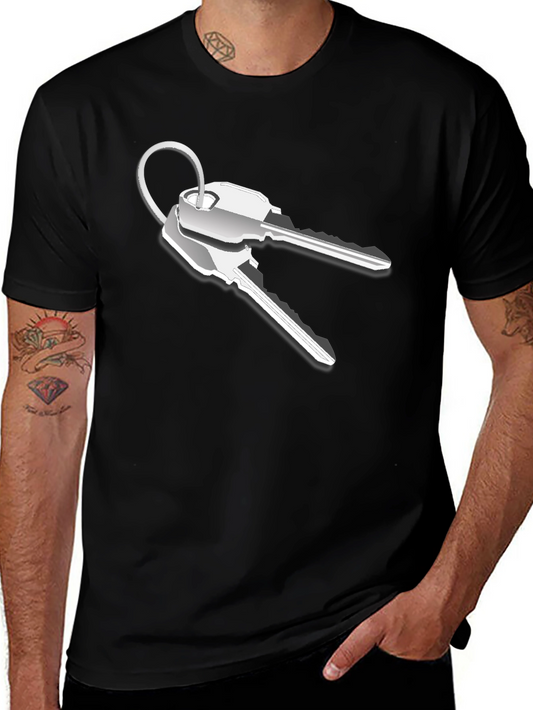 Novelty Keys Graphic T-Shirt - Black