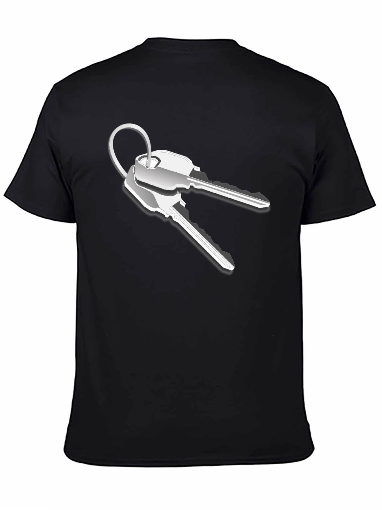 Novelty Keys Graphic T-Shirt - Black