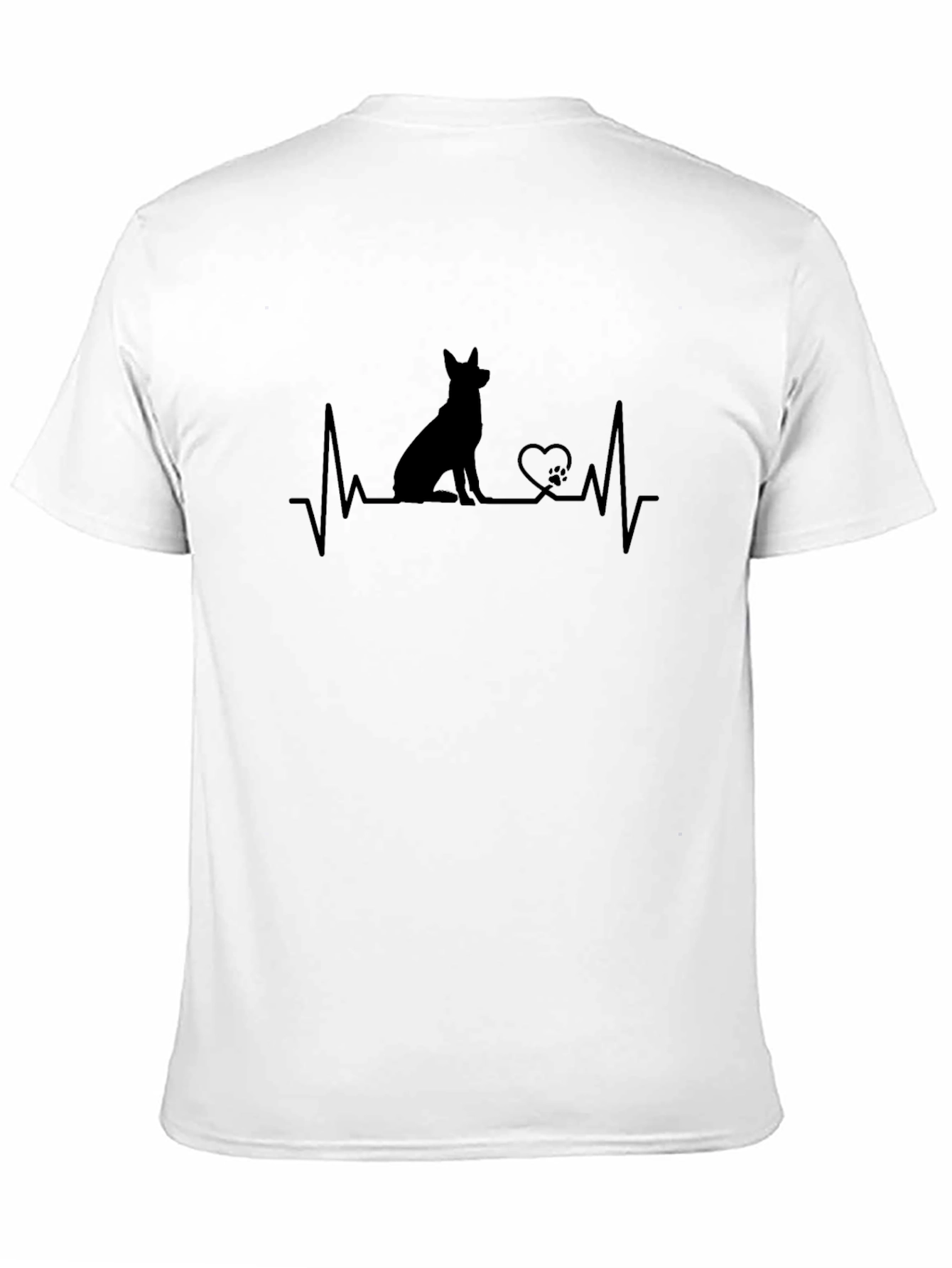 Dog Heartbeat T-Shirt - Black