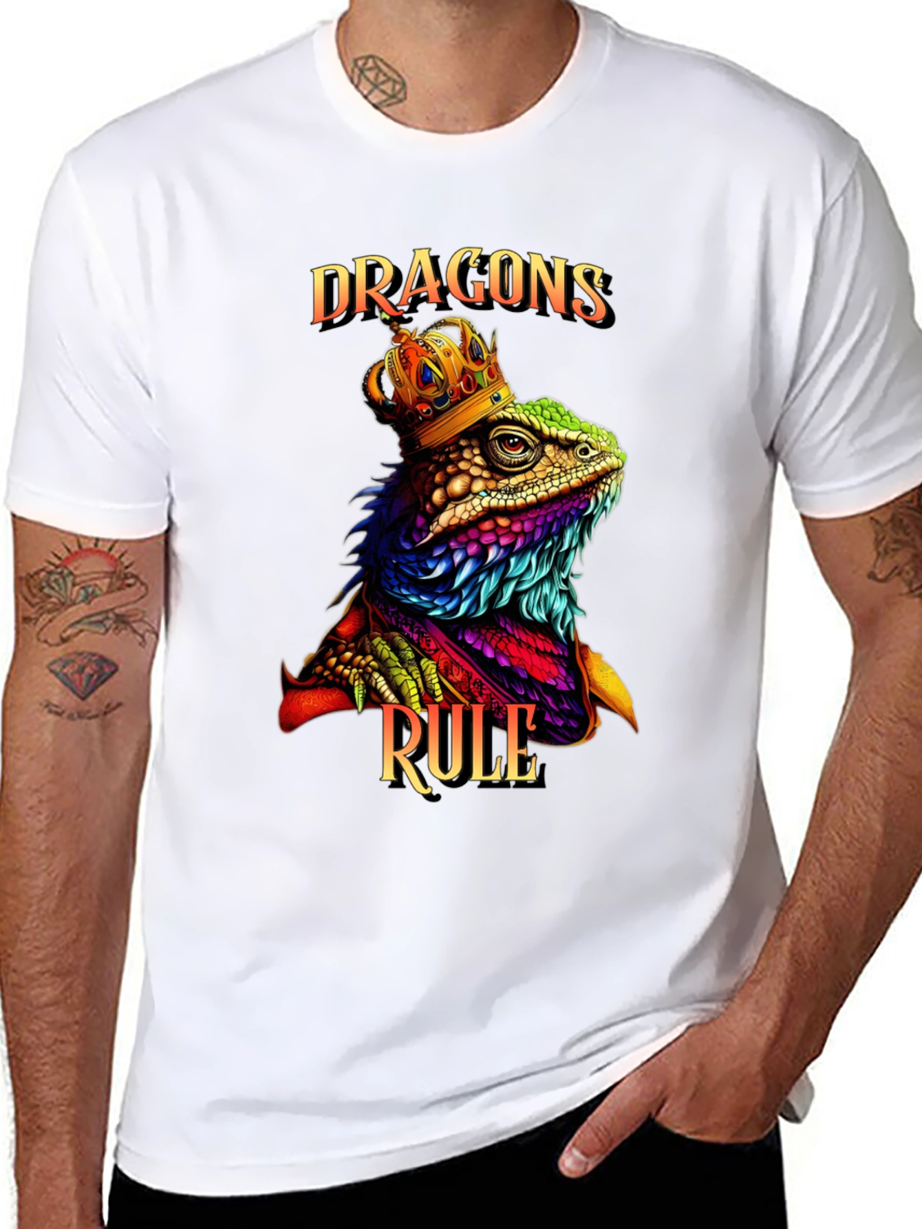 Dragons Rule Black Graphic Tee