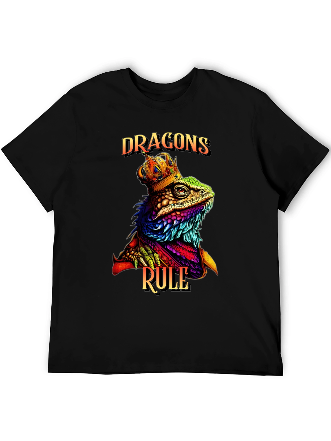 Dragons Rule Black Graphic Tee