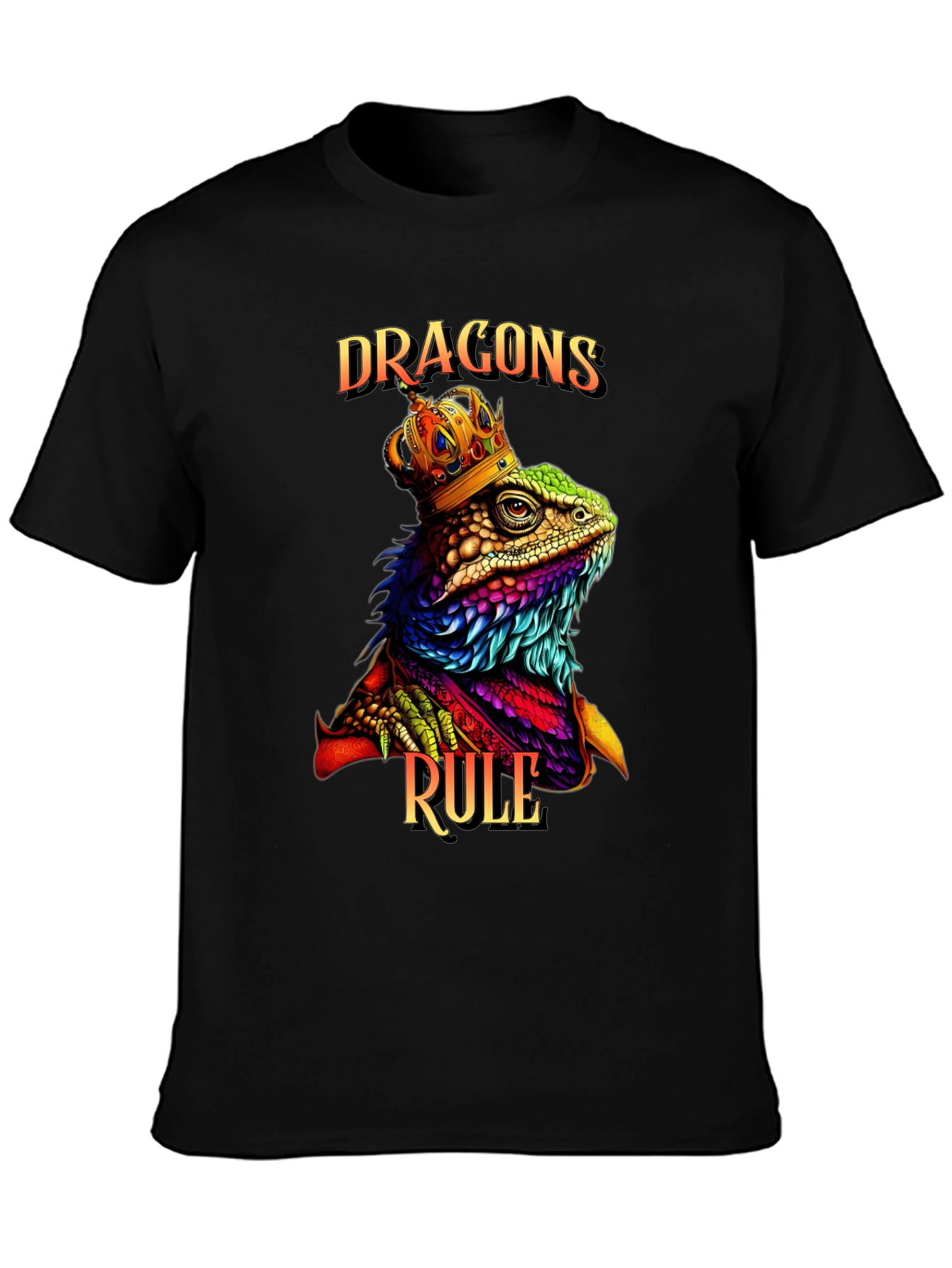 Dragons Rule Black Graphic Tee