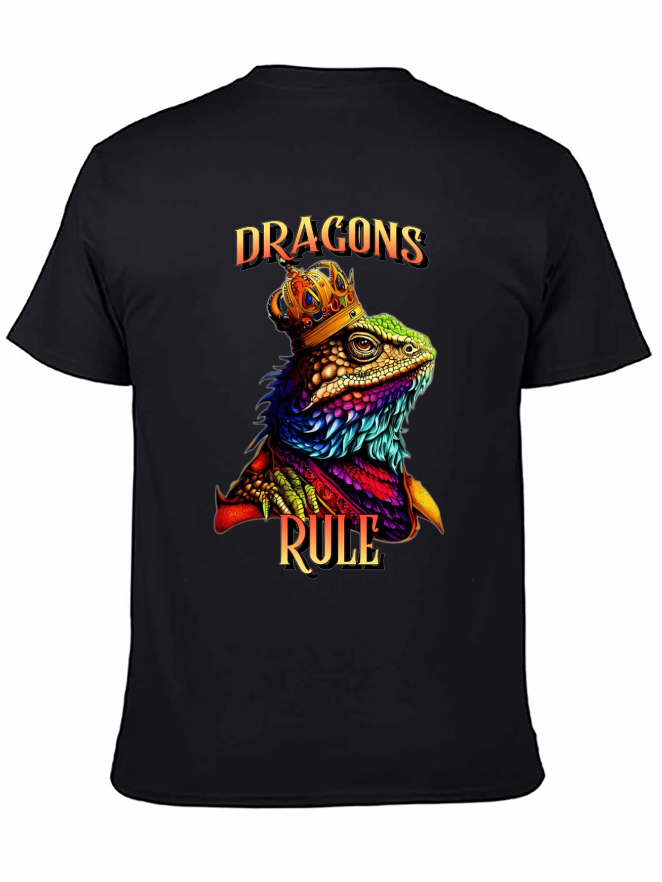 Dragons Rule Black Graphic Tee