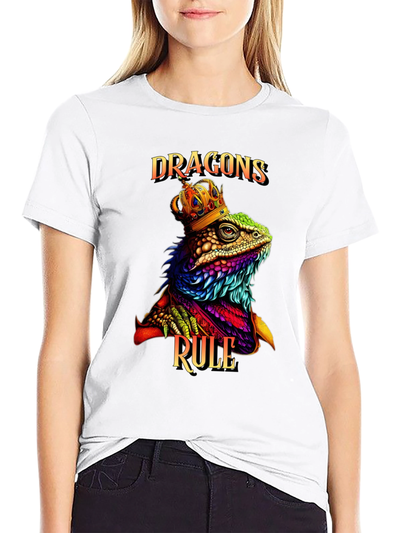 Dragons Rule Black Graphic Tee