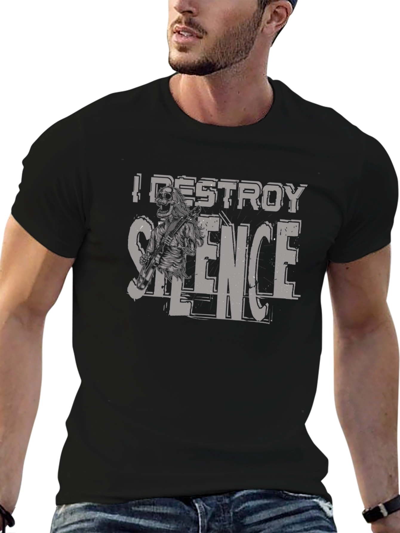 I Destroy Silence Graphic Tee - Mens Black T-Shirt