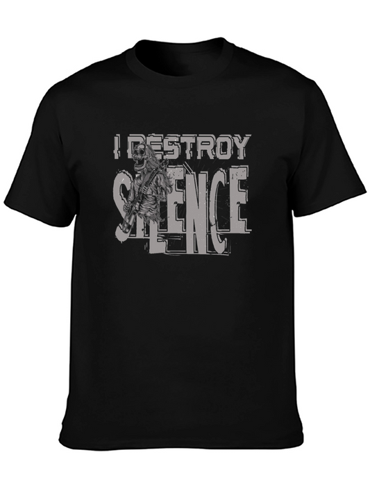 I Destroy Silence Graphic Tee - Mens Black T-Shirt