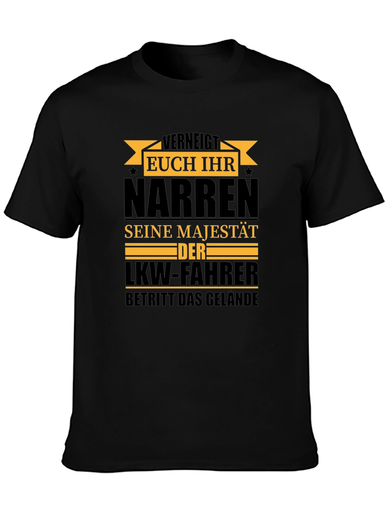 Novelty Truck Driver T-Shirt: Bow Down
